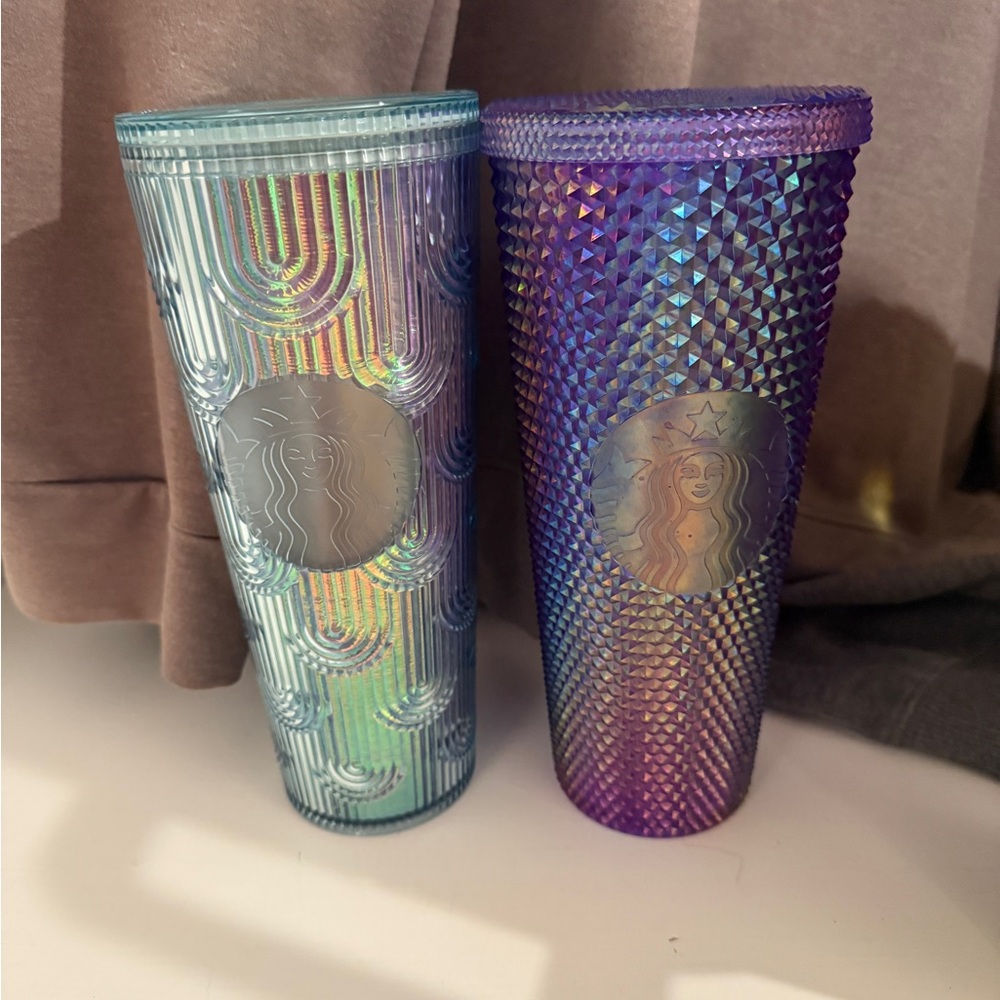 mermaid & oil slick starbucks cups